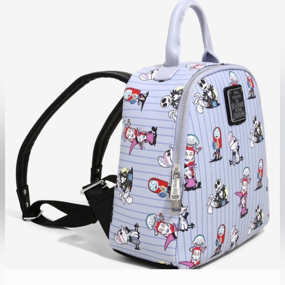 LOUNGEFLY | Nightmare Before Christmas Cast Stripe Mini Backpack main image 8